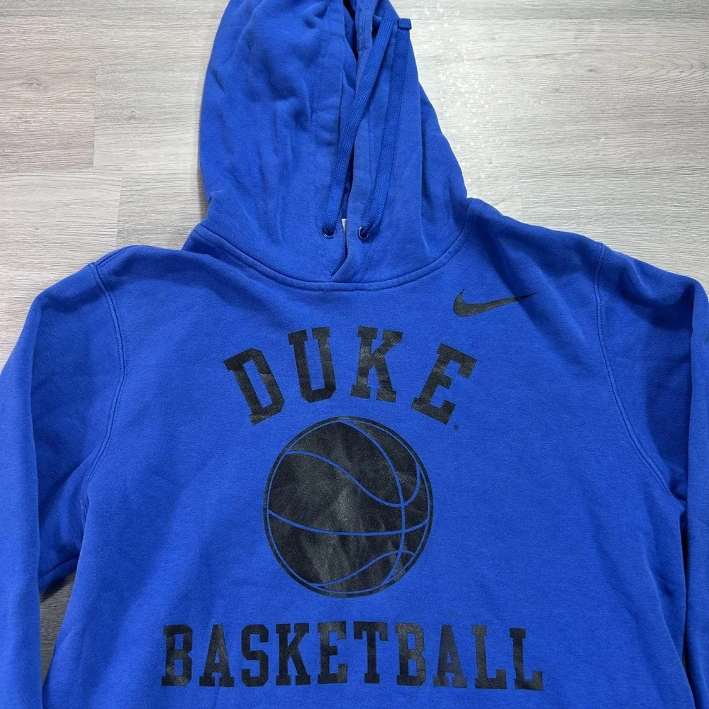 Duke Blue Devils Hoodie Mens Small Blue NCAA Basketball Nike Sweatshirt Pullover